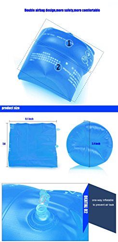 Topsung Inflatable Arm Bands Floatation Water Wings Swimming Arm Ring Floatie for Children and Adults