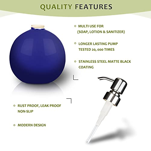 Hand Soap Dispenser For Bathroom - 18 Oz Ceramic Soap Dispenser For Bathroom, Refillable Liquid Such As Hand Soap, Dish Soap (White) #TOP2