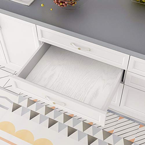 Homease White Wood Grain Contact Paper 24 X 196 In, Self-Adhesive Wallpaper Peel And Stick Removable Decorative Wall Covering Vinyl Film For Shelf Liner Furniture Kitchen Cabinet Countertop Drawer #TOP7