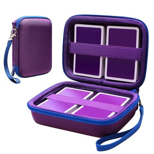 L LTGEM Estojo Rígido Para Cartões De Viagem, Cartões Colecionáveis Ptcg, Pode Acomodar Mais De 300 Cartões De Jogo, Compatível Com Pokémon Etc. (Roxo)