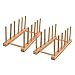 aiface Rack de Almacenamiento de Bambú, Escurre Platos Bandeja de Goteo Organizador Cajones Cocina Wooden Bamboo Dish Stand Platos Cocina para Platos, Tazas,CD,Copa de Vino,Reservar