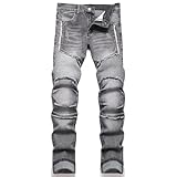 Picture of TMMMT Fashion Slim Jeans Men Stretch Denim Pants(42, 8833-Grey)