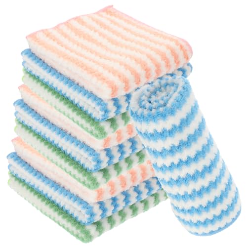 NOLITOY 10個 水吸収に優れた多機能キッチンクロス マイクロファイバー製 洗碗布 食器拭きや浴室掃除に 速乾 柔軟で収納簡単