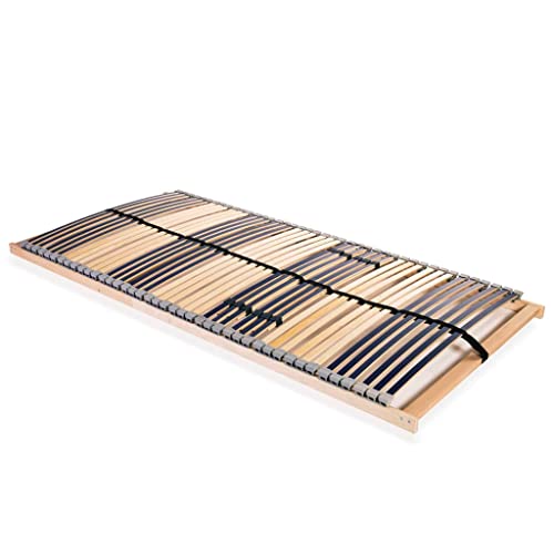 Vidaxl Legno Faggio Rete Doghe 7 Zone 42 Doghe 100X200 Cm Base Struttura Letto