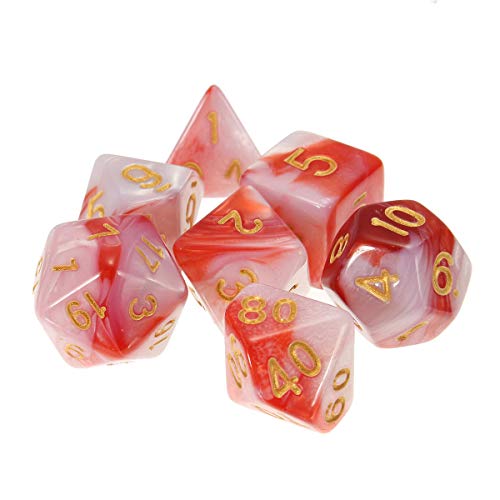 Dados poliédricos multicara coleccionables para dados juegos de rol juego de 42 piezas de mesa