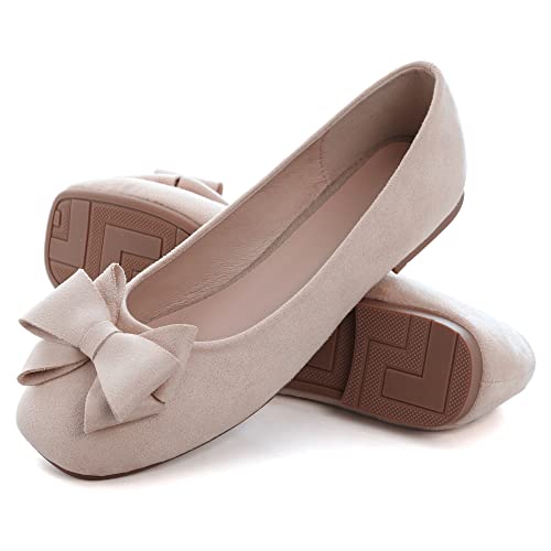 Image of Dear Time Women's Flats Shoes Bowknot Dressy Ballets Loafers Wedding Business Casual Walking Shoes