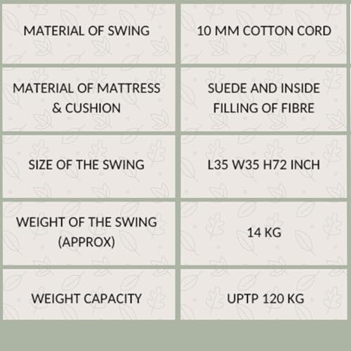 Image of Hanging Chair | Stylish & Comfortable Cloud Swing Chair for Indoor and Outdoor Use | Relaxing Hammock Swing for Balcony Living Room Garden Patio