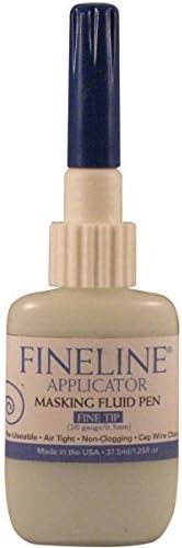 Fineline Masking Fluid Pen 20 Gauge W/Masking Fluid, 1.25 Ounces by Fineline Applicators