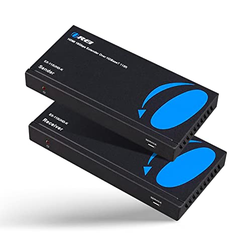 Image of Orei HDBaseT 4K 60Hz HDMI Extender Over Cat5e /6 Ethernet LAN Cable - Up to 115 Ft - IR, CEC, RS-232, PoC
