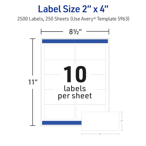 TrueBlock Shipping Labels with Sure Feed, Laser, 2" x by Avery - Image 5