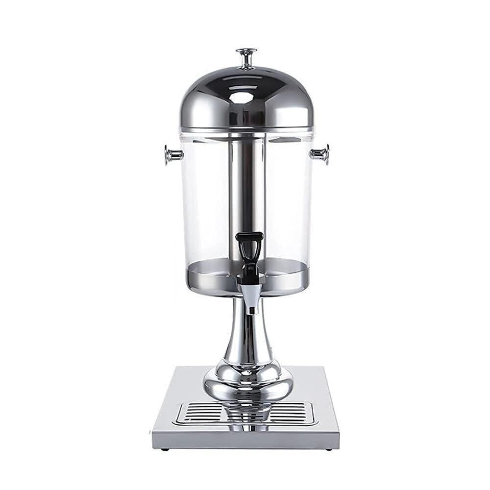 MYUYEE 8L Juice Dispenser With Tap, Stainless Steel Hot/Cold Beverage Dispenser, With Ice Tube & Faucet For Lemonade, Milk Tea