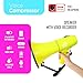 Roar of Lion Bullhorn Megaphone with Siren & Volume Control/Recorder - Waterproof 20W Reliable and Consistent Performance, 240-sec Voice Recording with Maximum Range 1093Yards, (Yellow)