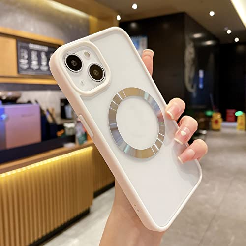 Protection magnétique iPhone 12 Pro Max étui transparent silicone rose antichoc