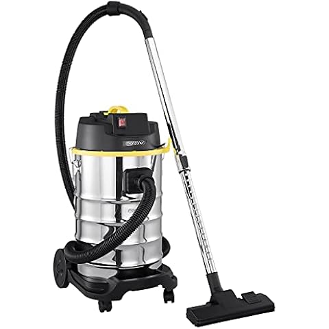 Monzana Nass Trockensauger 30L Blasfunktion 21kPa 1800W Starke Leistung HEPA Filter 5m Kabel Haushalt Staubsauger Mehrzwecksauger Ablassventil Edelstahl Cover