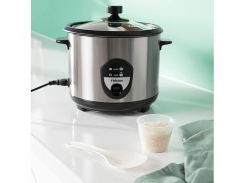 Tristar Reiskocher, 1,5 Liter, Reis für bis zu 10 Personen ohne Anbrennen, Mit Warmhaltefunktion, 500W, Edelstahl, RK-6127, Silver – Ansicht 6