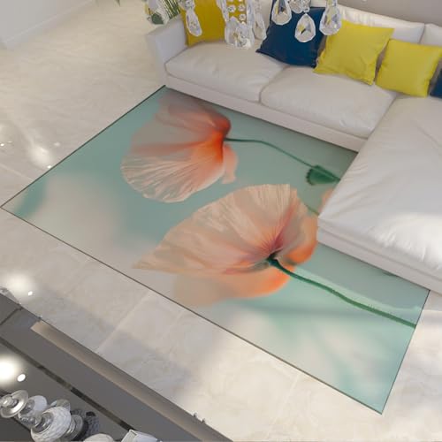 Tapis floraux naturels 60x90cm paillasson lavable salon - 2