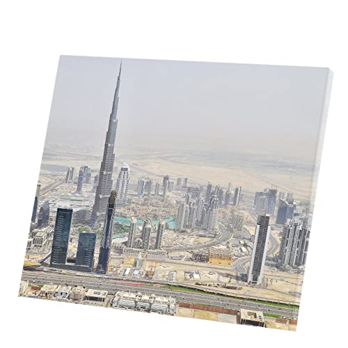 Tableau décoratif Dubai Burj Khalifa toile imprimée 71x60cm pour habiller un mur vide