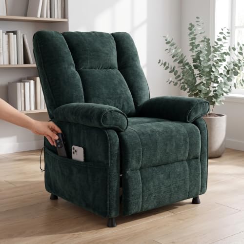Image of Electric Recliner Chair, 90 to 160 Adjustment with Remote, Green
