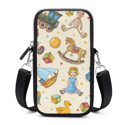 Pochette téléphone bandoulière aux finitions soignées et portefeuille élégant mixte