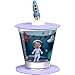 Produktbild LEONARDO HOME Bambini Avventura Kinderglas mit Deckel und Untersetzer - Trinkglas mit Motiv aus hochwertigem Glas - Größe S, Inhalt 215 ml - 3-teiliges Trinkset mit Motiv Weltall, 023674