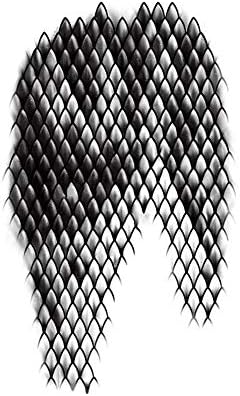 Panda Legends 3 Sheets Snake Scales Temporary Tattoos Body Art Tattoo Stickers for Halloween Cosplay Costume Party,multicolor,one size