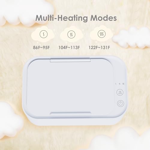 Wipe Warmer Diaper Warmer Baby Wipe Warmer Dispenser: Wet Wipes Warmer Large Capacity - Wet Wipes Heater with Even Overall Heating Wipes Warmer for Newborn Wet Napkin Warmer for Wipes & Towel (White) - Thumbnail 5