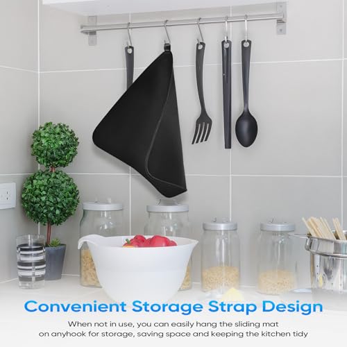 Image of Sliding Mat Compatible with Ninja Espresso Coffee Machine ES601 /ES701 with Hanging Strap - Smooth Glidewith Anti-Slip Base - Easy To Clean for Ninja Luxe Cafe Sliding Tray