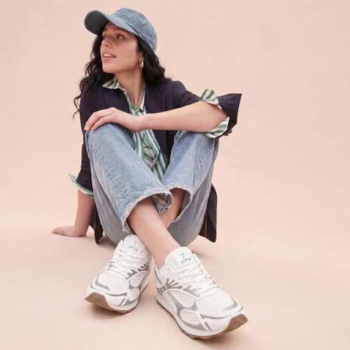 Image of YOHO Women's Wumple Lace Up Sneaker | Breathable, Cushioned & Stylish | Casual Shoes for Woman /Ladies /Girls