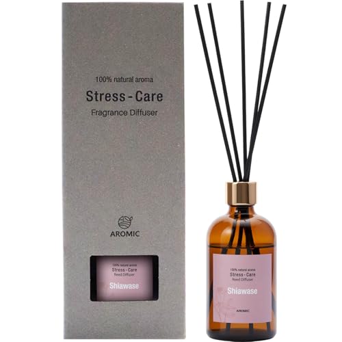 天然アロマ リードディフューザー 【 Shiawase 幸せ 】(120ml) ルームフレグランス フレグランス アロマディフューザー スティック 芳香剤 おしゃれ リラックス 睡眠 ギフト プレゼント AROMIC 公式
