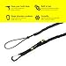 BearTOOLS Tool Lanyard with Standard Spring Carabiner and Adjustable Loop End, 90cm Length, Maximum Weight Limit 8KG / 17.6lb, Fall Restraint with Shock Cord Stopper, 1 Pack (Black 0911S)
