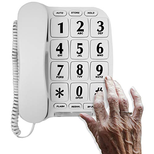 Big Button Phone For Wall Or Desk With Speaker And Memory #TOP4