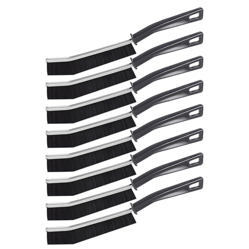 Meltrck Brosse de Nettoyage pour Joints de Carrelage - Lot de 8 - Poils Durs et Extrémité Pointue pour Nettoyage en Profondeur - Poignée Ergonomique - Brosse à...