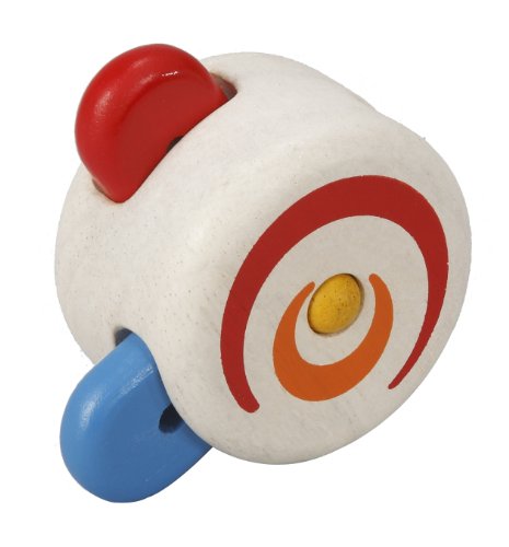 PlanToys Roule-Cache-Cache hochet roulant en bois d'éveil pour bébé