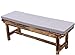 Wodoodporne poduszki na ławkę ogrodową 100 cm, 2/3-osobowa ławka siedzisko poduszka podkładka 120 cm 150 cm do patio meble huśtawka krzesło wewnątrz na zewnątrz (120 * 30 * 5 cm, srebrny szary)