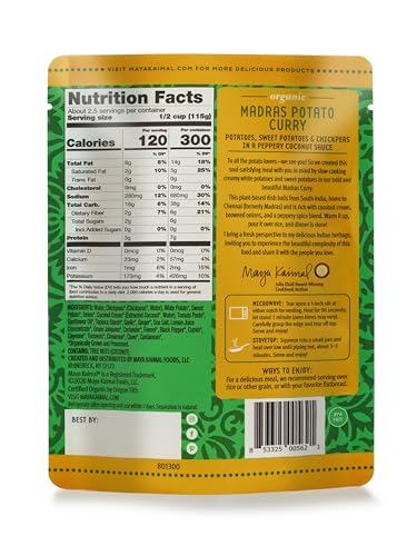 Maya Kaimal Organic Indian Vegetable Curry Variety | Microwaveable, Ready to Eat, Fully Cooked | Vegan | Organic | Kosher