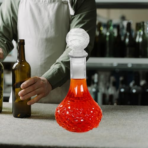Botella de Whisky transparente de 500ml con diseño artístico 8