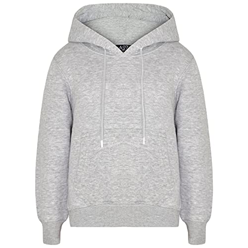 A2Z Mens Fleece Hoodie Pullover Hooded Sweatshirt Long sleeve S/M/L/XL/XXL/3XL/4XL Grey