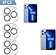 IOPYKKOA 3 Stück Kamera Schutzglas Kompatibel mit iPhone 13 Pro/iPhone 13 Pro Max Kameraschutz [10S Schnelle Installieren] Kratzfest, 9H Härte, HD-Klar, Vollständiger Kameraschutz