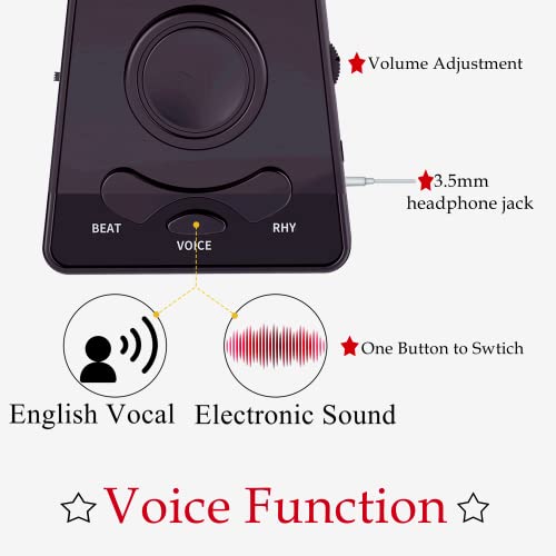 Digitales Metronom mit Hochauflösendem Farbbildschirm, Gesang und Zeiteinstellung. Geeignet für Gitarre, Bass, Klavier, Violine, Saxophon usw