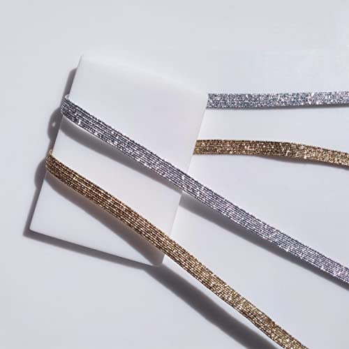Tooludic Colour Elastic Bands, Gold and Silver 6 mm x 10 m Cover