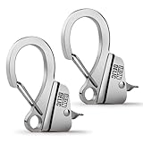 IRONDELIC 2PCS Stainless Steel Boat Anchor Hook, Quick Release Knotless Anchor System for 3/8''- 5/8'' Boat Anchor Rope, Fit for Small Boat Pontoon Kayah, Easy to Use, Holds 9000 lbs