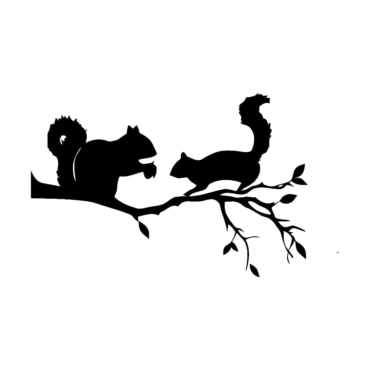 Tree Branch Vinyl Stickers Squirrels on Tree Wall Art Stickers Animals Kids Room Decor Nursery Murals Lovely Decoration Small - 28x42cm โ image 1