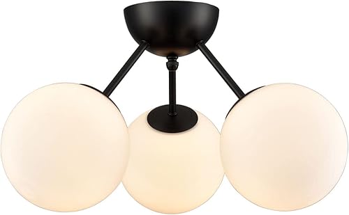 Miniatura 12 de HOLKIRT Luminaria Moderna, Lámpara de Techo Semi Empotrada de Mediados de Siglo, Lámparas para Cocina Lámparas para Pasillo de Techo, Lámpara de