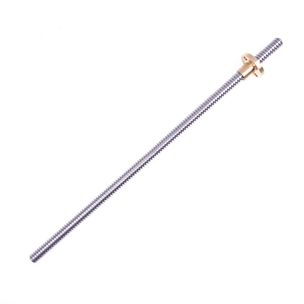 Lysee 3D Printer Parts & Accessories - DuoWeiSi 3D Printer Parts T8 Lead Screw with nut 250mm Length Lead 1/2/4/8/12/14mm T-Type Screw for Stepper Motor - (Size: 4mm Lead)