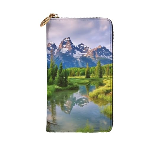 National Park Wallet For Women Men Clutch Rfid Blocking Leather Wallets Large Capacity Purse Credit Card Holder Money Case With Zipper Phone Holder Long Travel Purse2