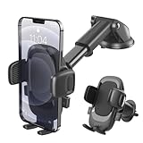 DYT Car Phone Holder Mount [Upgraded-Bumpy Roads Friendly] Phone Mount for Car Dashboard Windshield Air Vent 3 in 1, Hand Free Mount for iPhone 15 14 13 Pro Max Mini, Samsung & All Phones