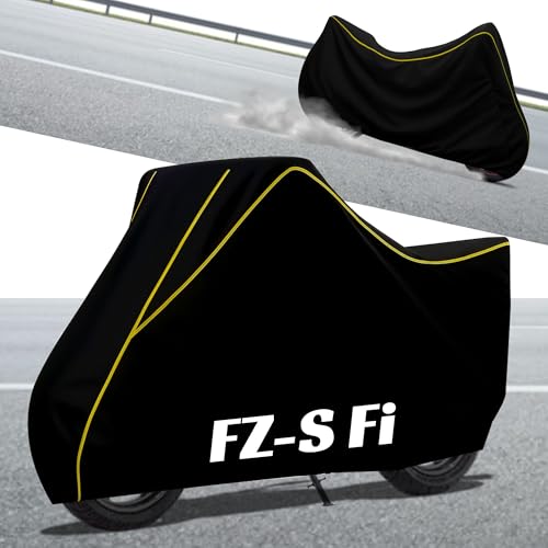 Image of Stylish Water Resistant Bike Body Cover Compatible with FZ-S Fi & All Models | UV Protection, Dustproof, Heat Resistant, Two Wheeler | New All Weather Protection, Dust & Rain