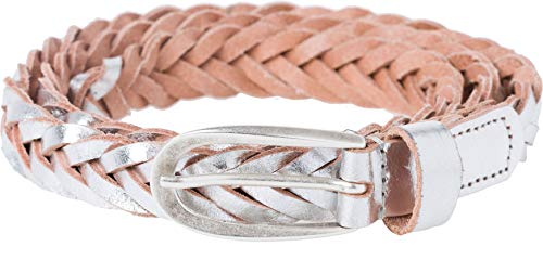 Preisvergleich Produktbild BRAX Damen Style Flechtgürtel Casual Schmal Gürtel, Silver, 105