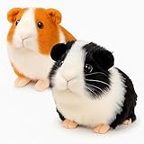2pc Guinea Pig Stuffed Animals - Realistic Plush Cute Plushie Toys for Kids, Small Live Animals Pet Doll Toy for Boys Girls Birthday