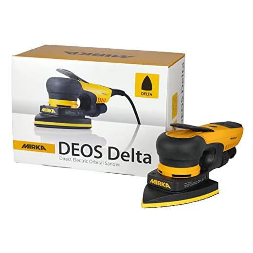 Mirka DEOS Delta Direct Electric Orbital Sander Triangle Delta Tool 663XCV / 4 x 6 x 6 inch / 3mm orbit/Dust-free Sanding / MID6630201US